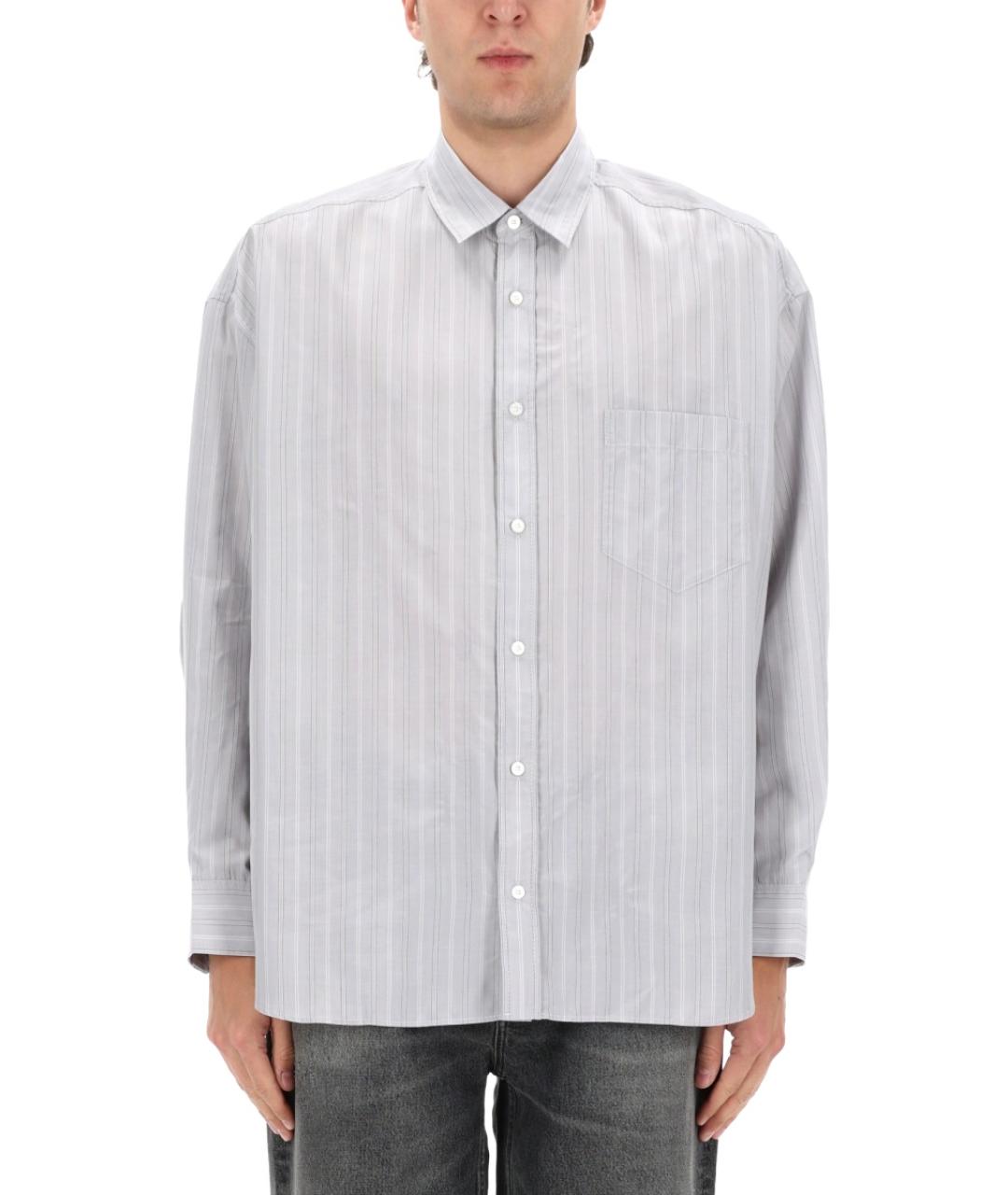 ACNE STUDIOS Серая хлопко-лиоцелловая кэжуал рубашка, фото 4