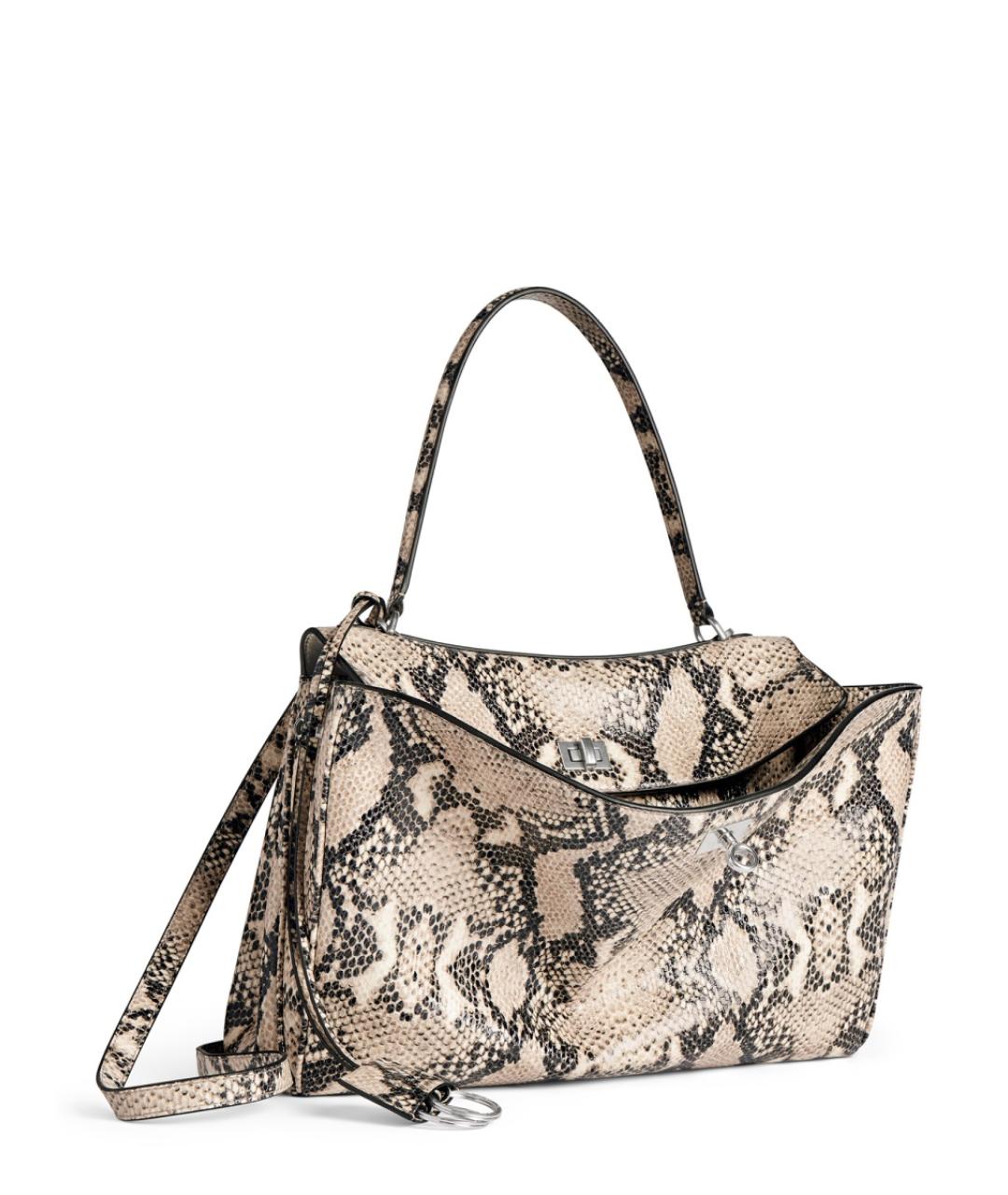 BALENCIAGA Бежевая кожаная сумка через плечо, фото 2