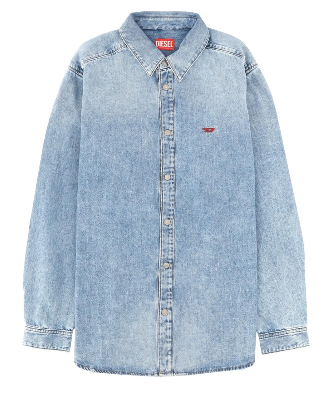 DIESEL Голубая хлопковая кэжуал рубашка, фото 1