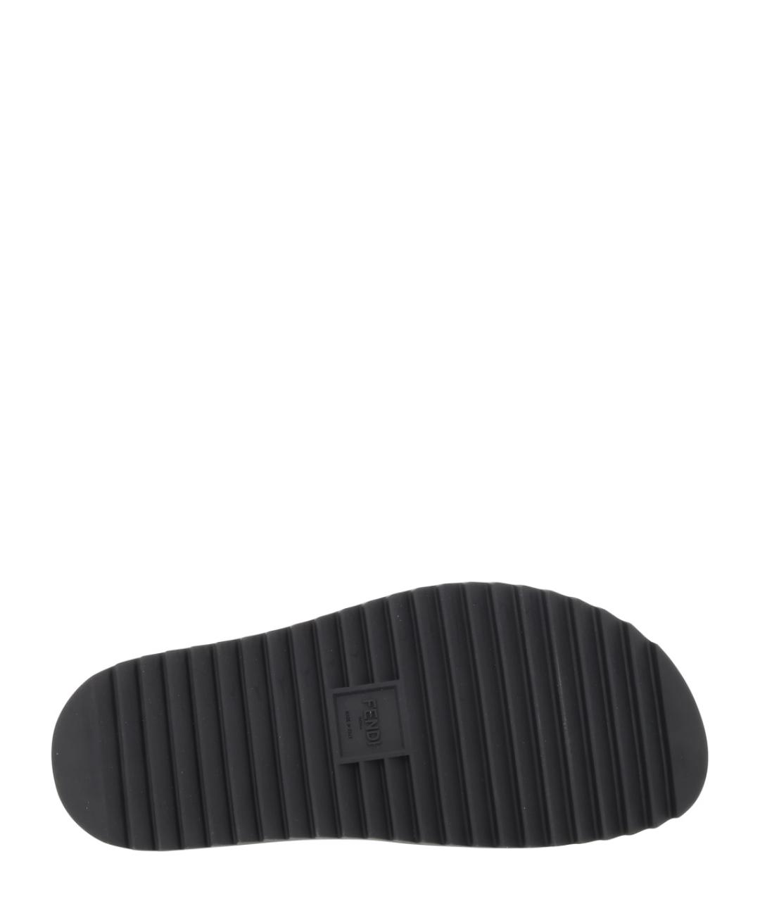 FENDI Черные шлепанцы, фото 6