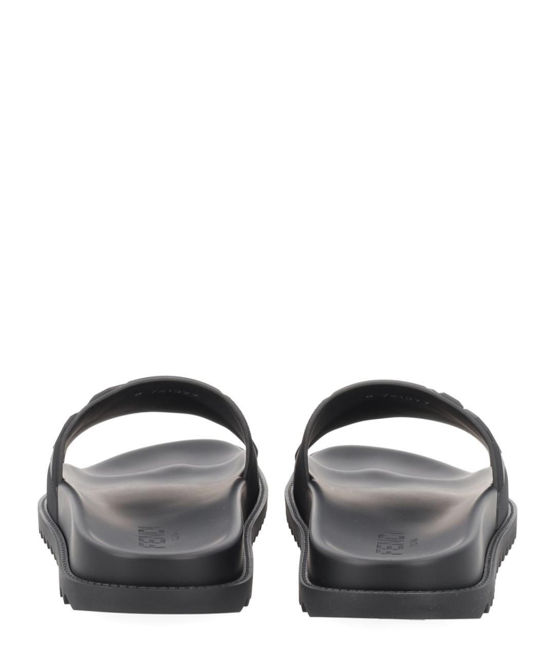 FENDI Черные шлепанцы, фото 4