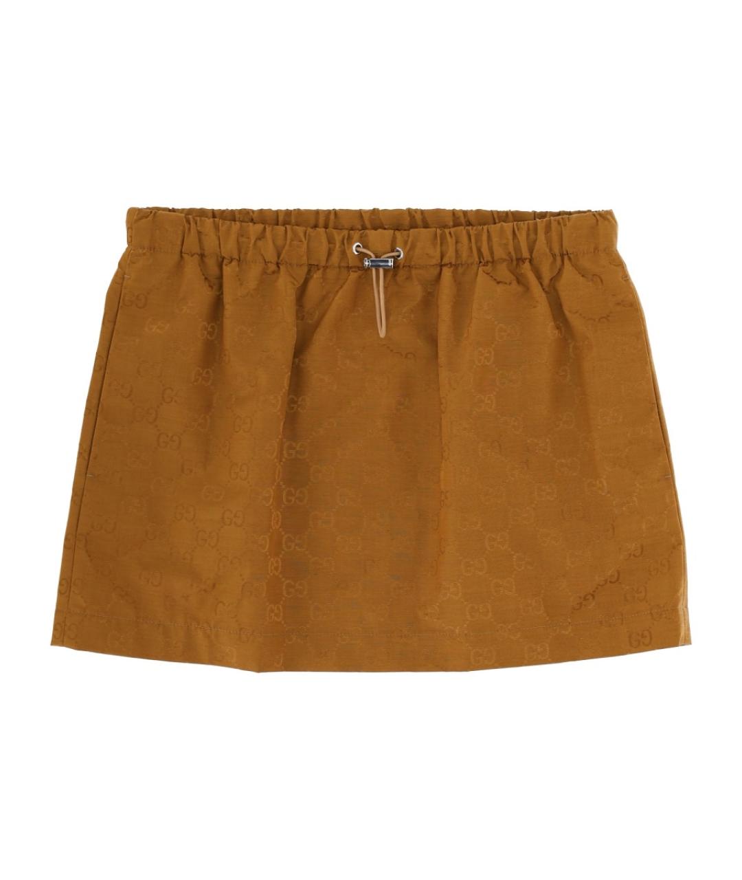 GUCCI Бежевая полиамидовая юбка мини, фото 1