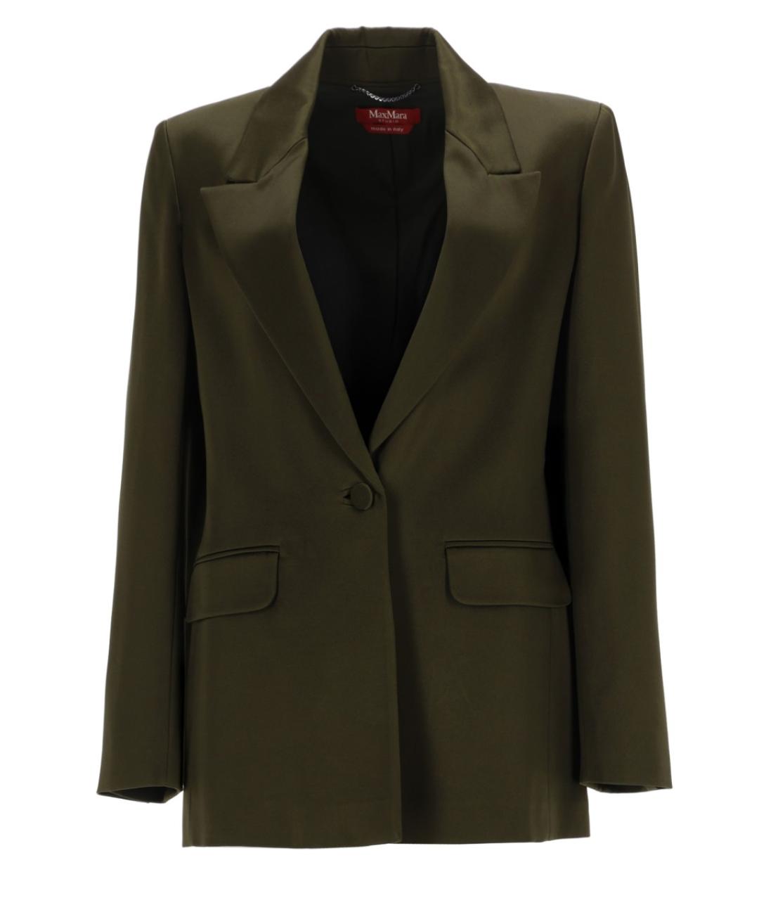 MAX MARA Зеленый ацетатный жакет/пиджак, фото 1
