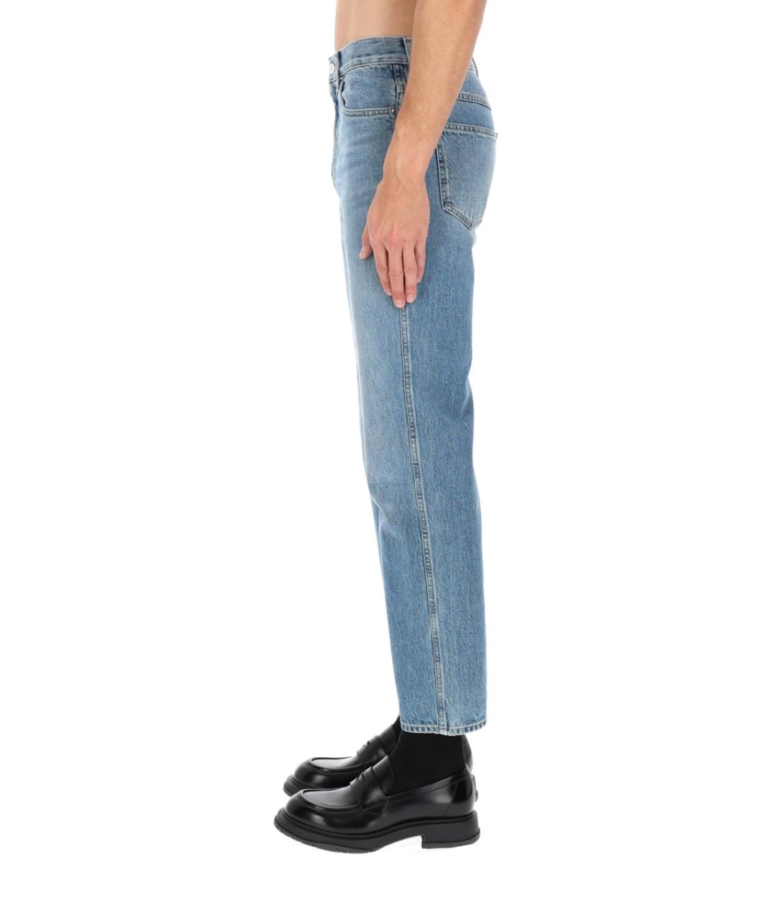 GUCCI Синие хлопковые прямые джинсы, фото 4