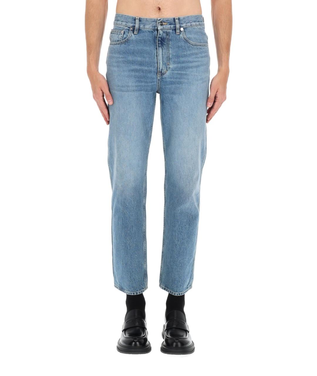 GUCCI Синие хлопковые прямые джинсы, фото 6