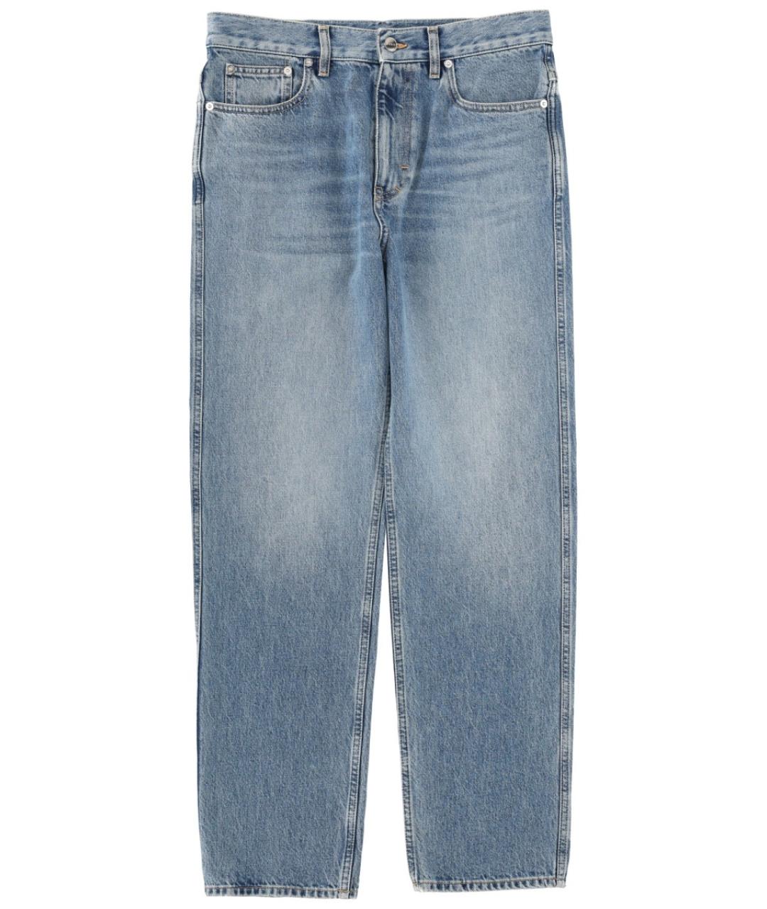 GUCCI Синие хлопковые прямые джинсы, фото 1