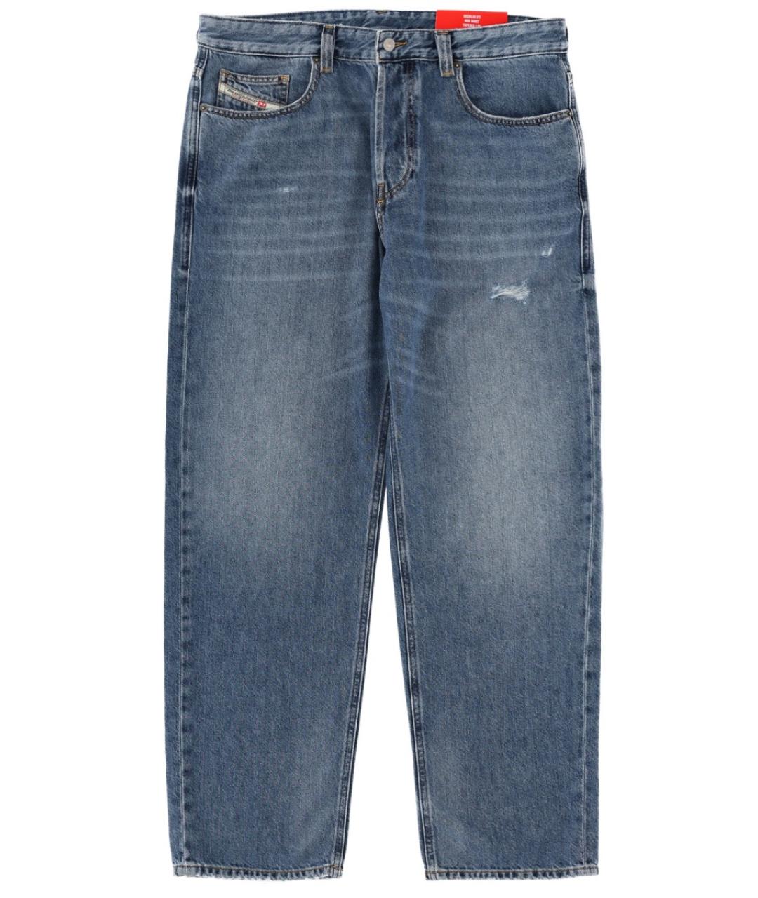 DIESEL Синие хлопковые прямые джинсы, фото 1