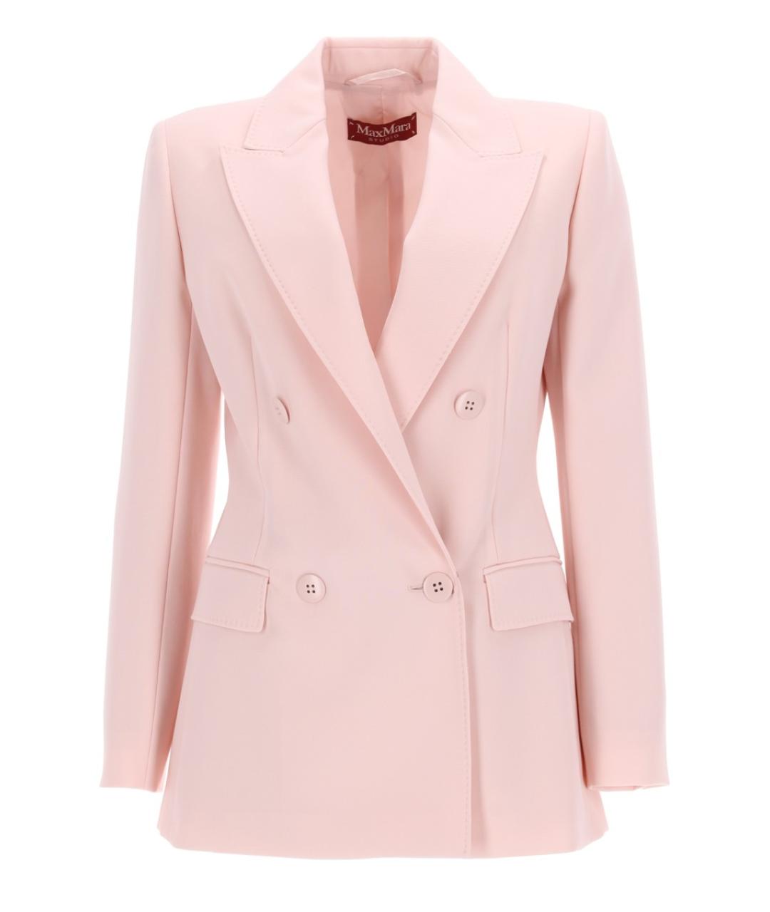MAX MARA Розовый шерстяной жакет/пиджак, фото 1