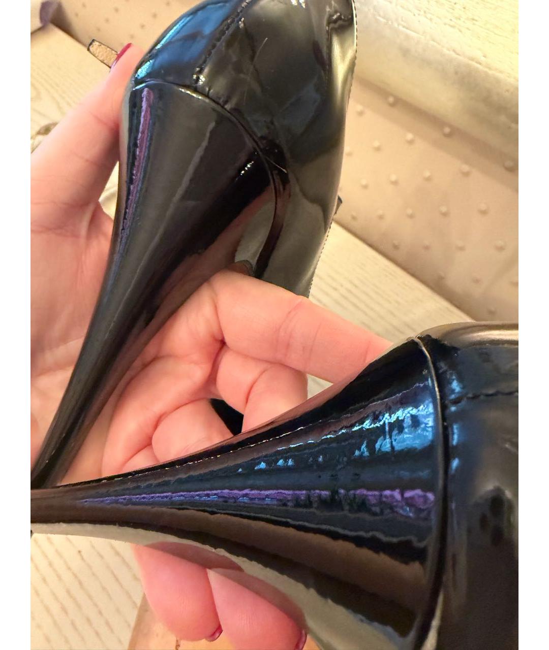 SAINT LAURENT Черные туфли из лакированной кожи, фото 7