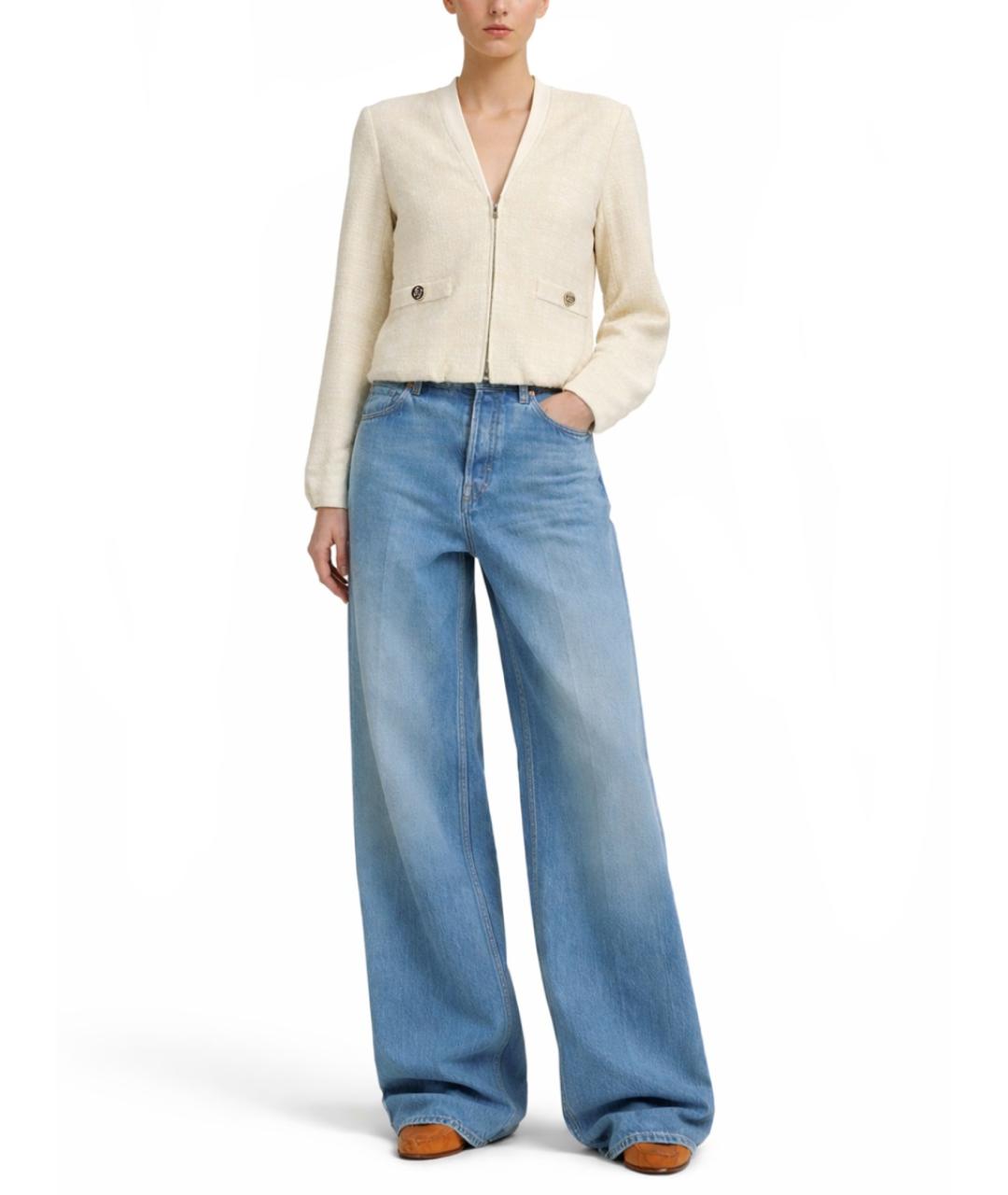 GUCCI Бежевый хлопковый жакет/пиджак, фото 2