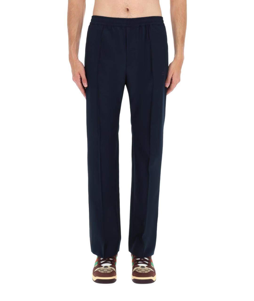 GUCCI Синие полиэстеровые брюки чинос, фото 6