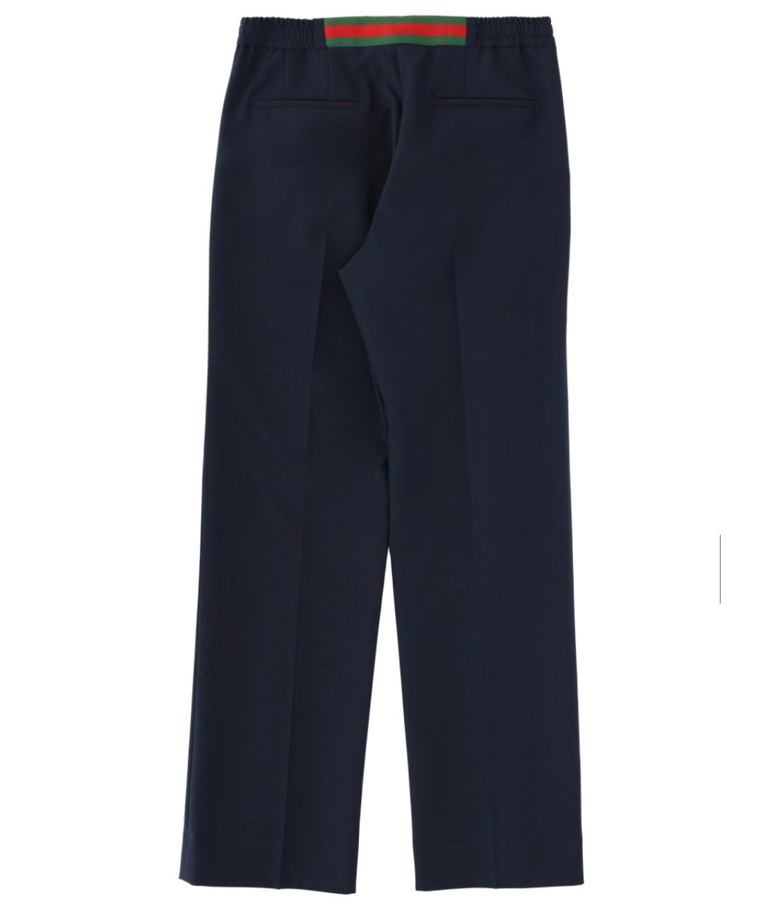 GUCCI Синие полиэстеровые брюки чинос, фото 3