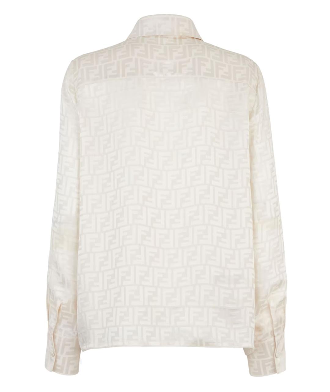 FENDI Белая шелковая рубашка, фото 2