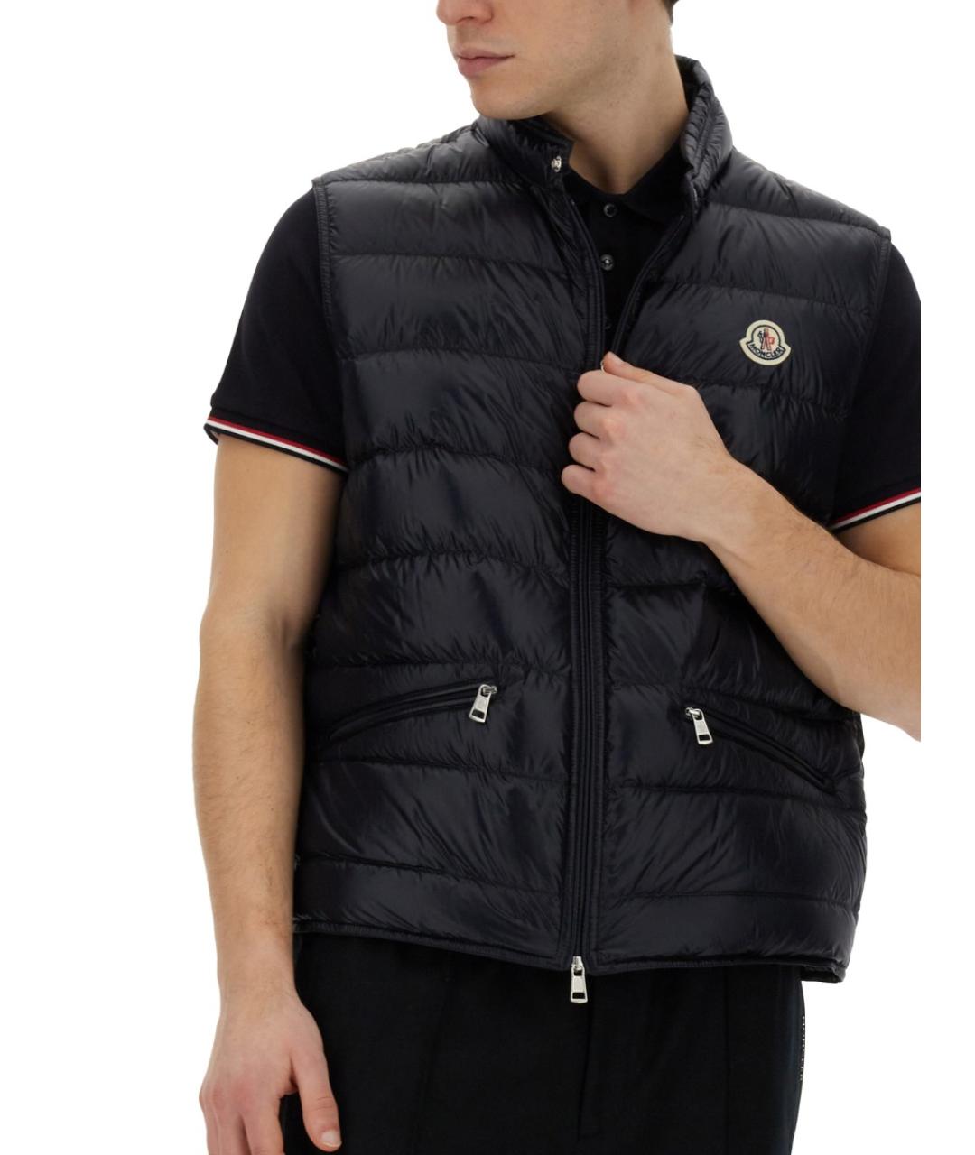 MONCLER Синий полиамидовый жилет, фото 5