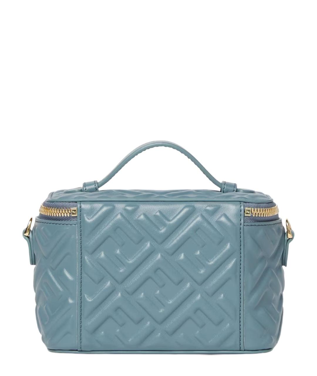 FENDI Голубая кожаная сумка через плечо, фото 2