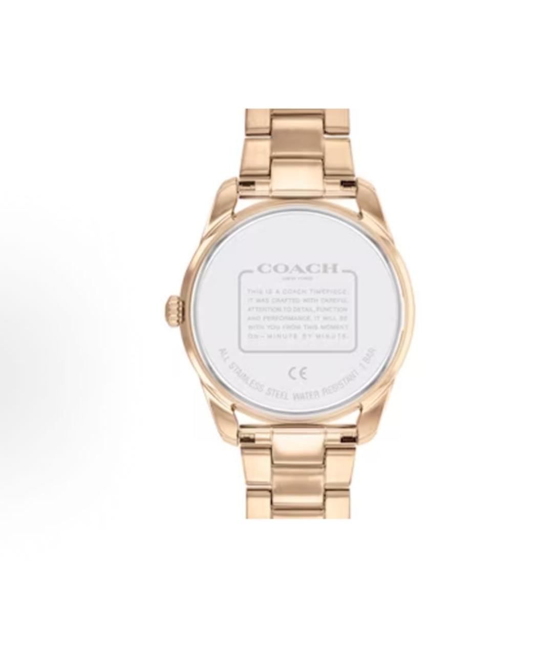 COACH Золотые стальные часы, фото 3