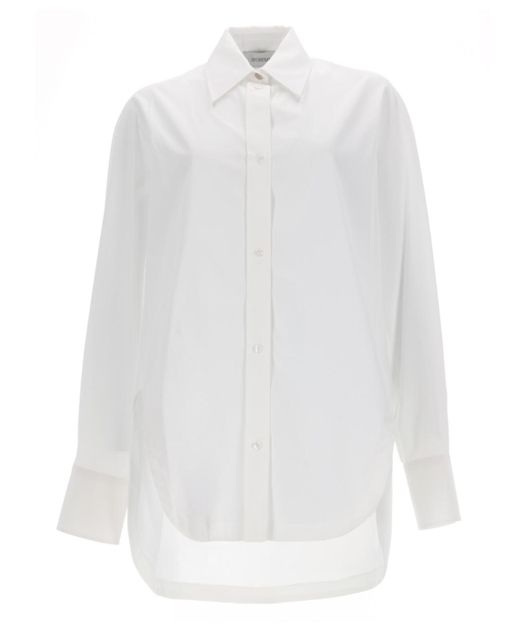 SPORTMAX Белая хлопковая рубашка, фото 1