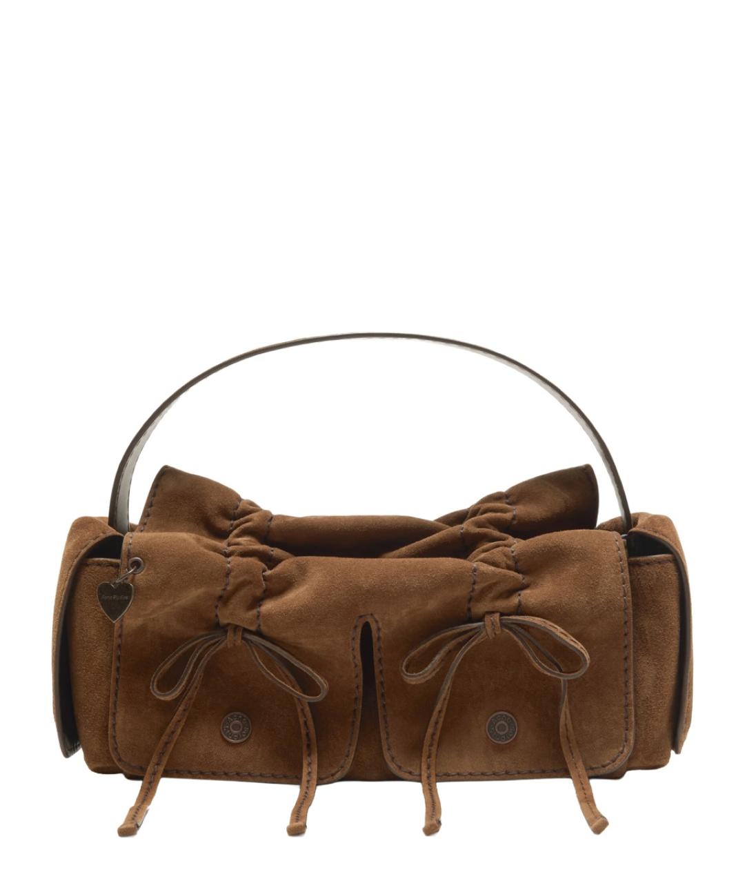 ACNE STUDIOS Коричневая замшевая сумка через плечо, фото 1