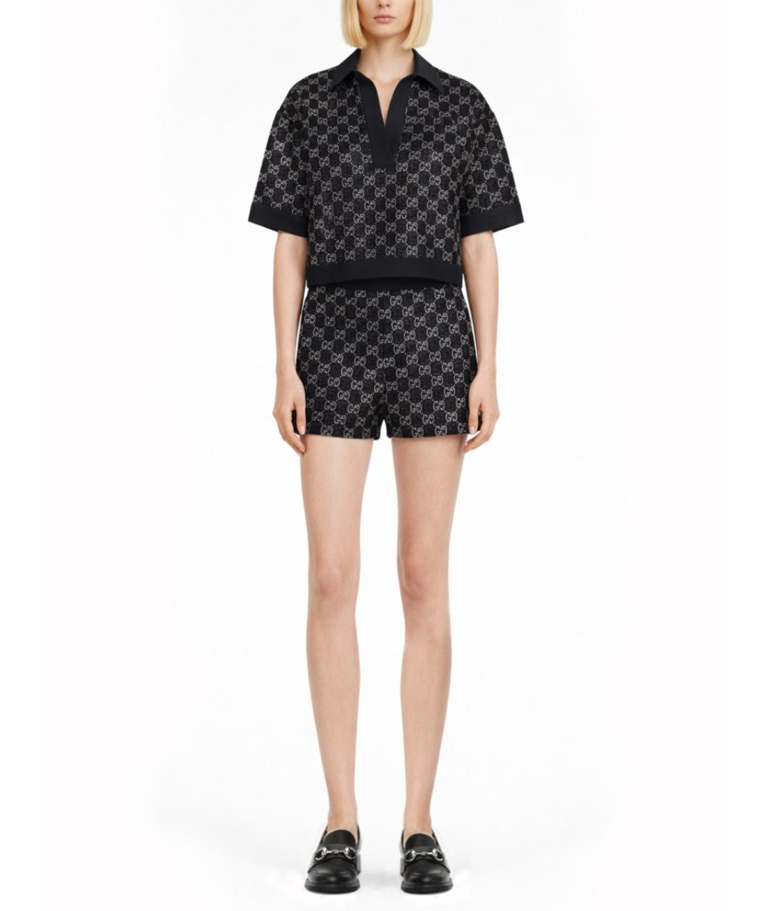 GUCCI Черные вискозные шорты, фото 2