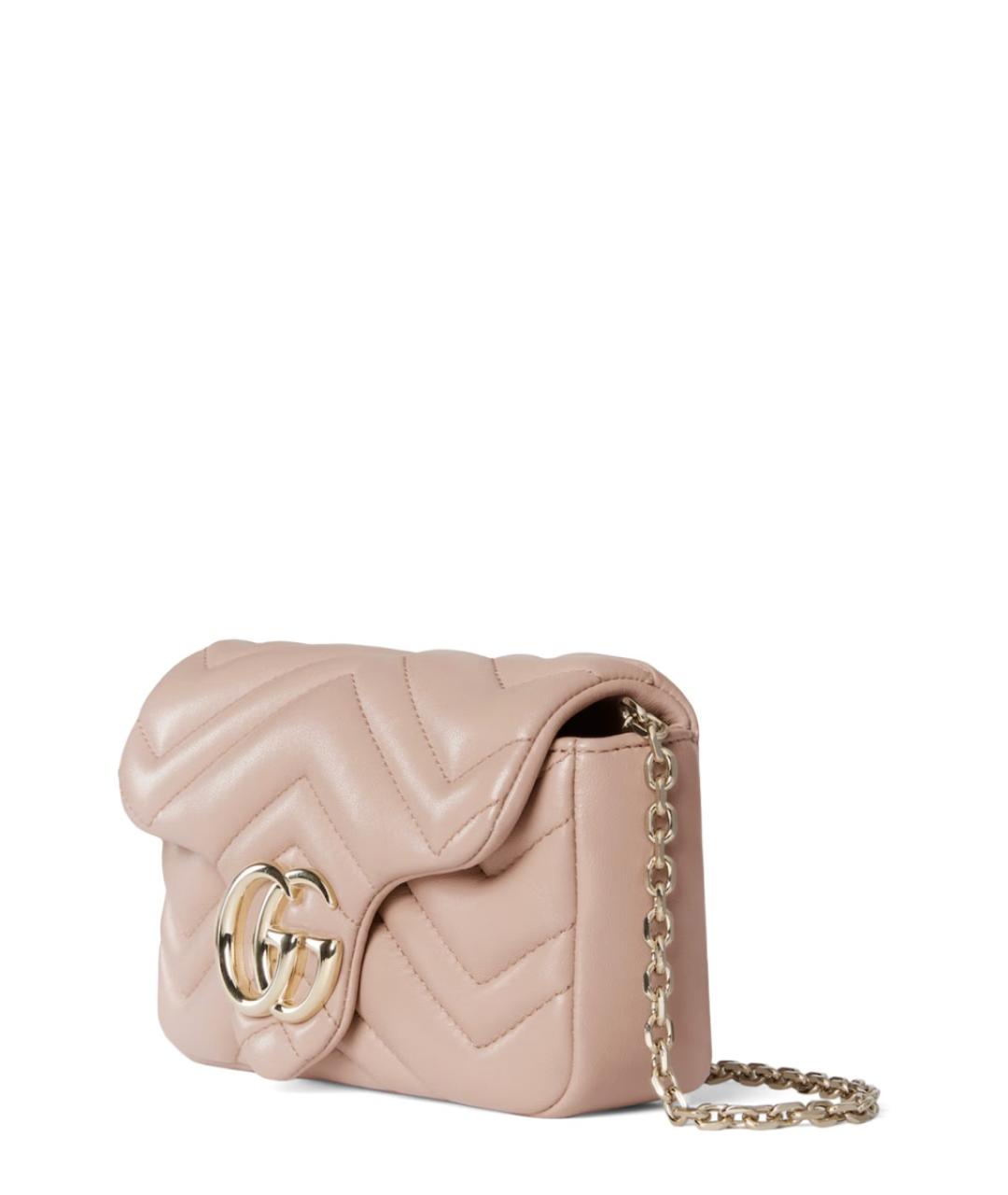 GUCCI Розовая кожаная сумка через плечо, фото 3