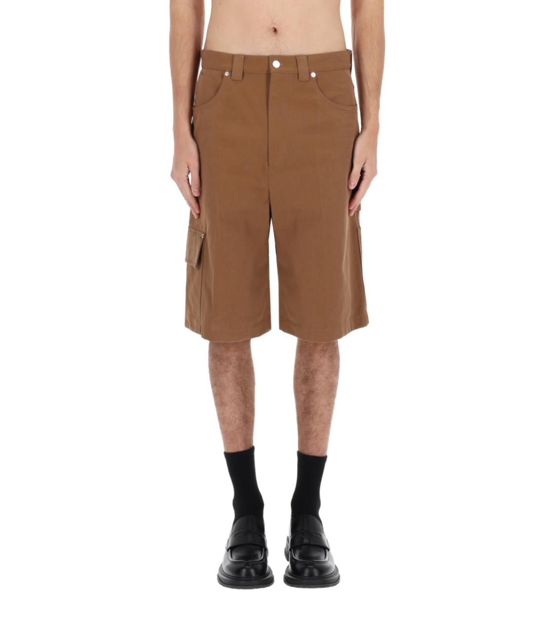 GUCCI Коричневые хлопковые шорты, фото 5
