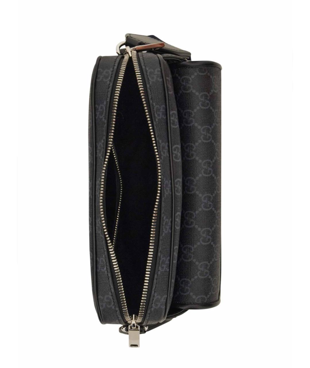 GUCCI Черная сумка на плечо из искусственной кожи, фото 3