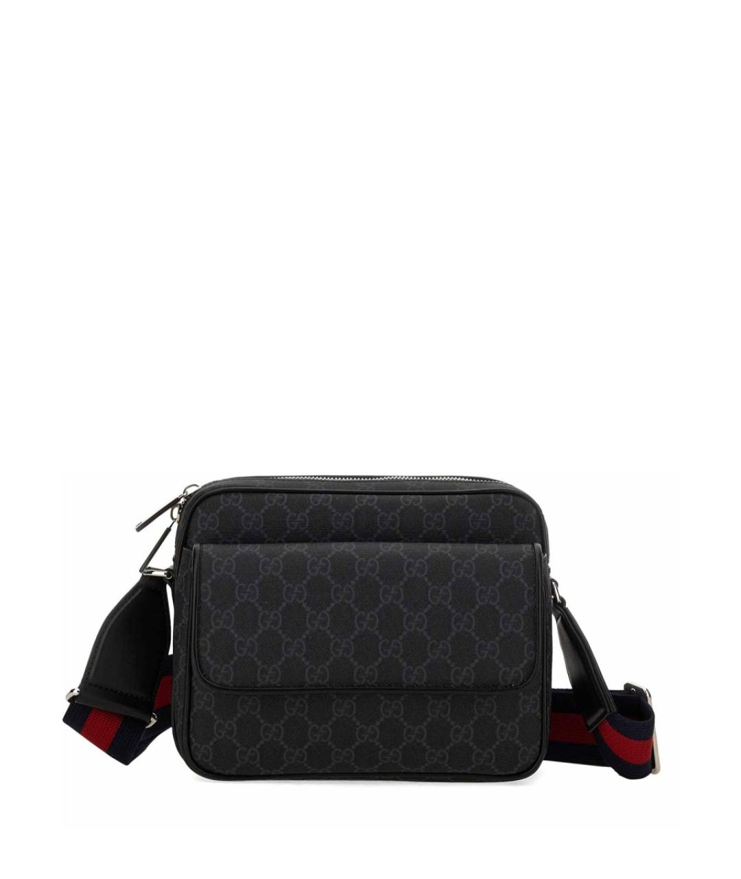 GUCCI Черная сумка на плечо из искусственной кожи, фото 1