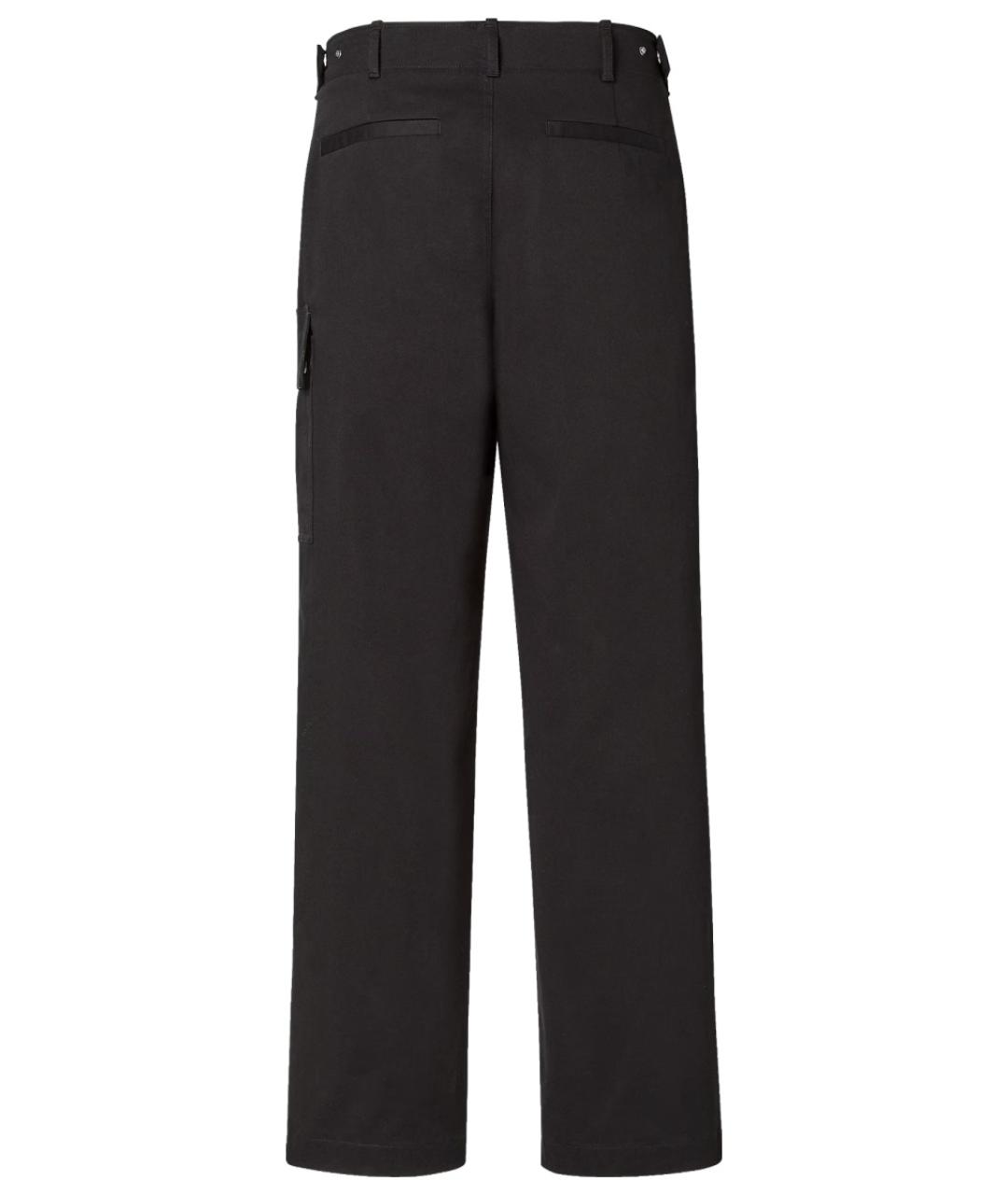 FENDI Черные хлопковые повседневные брюки, фото 2