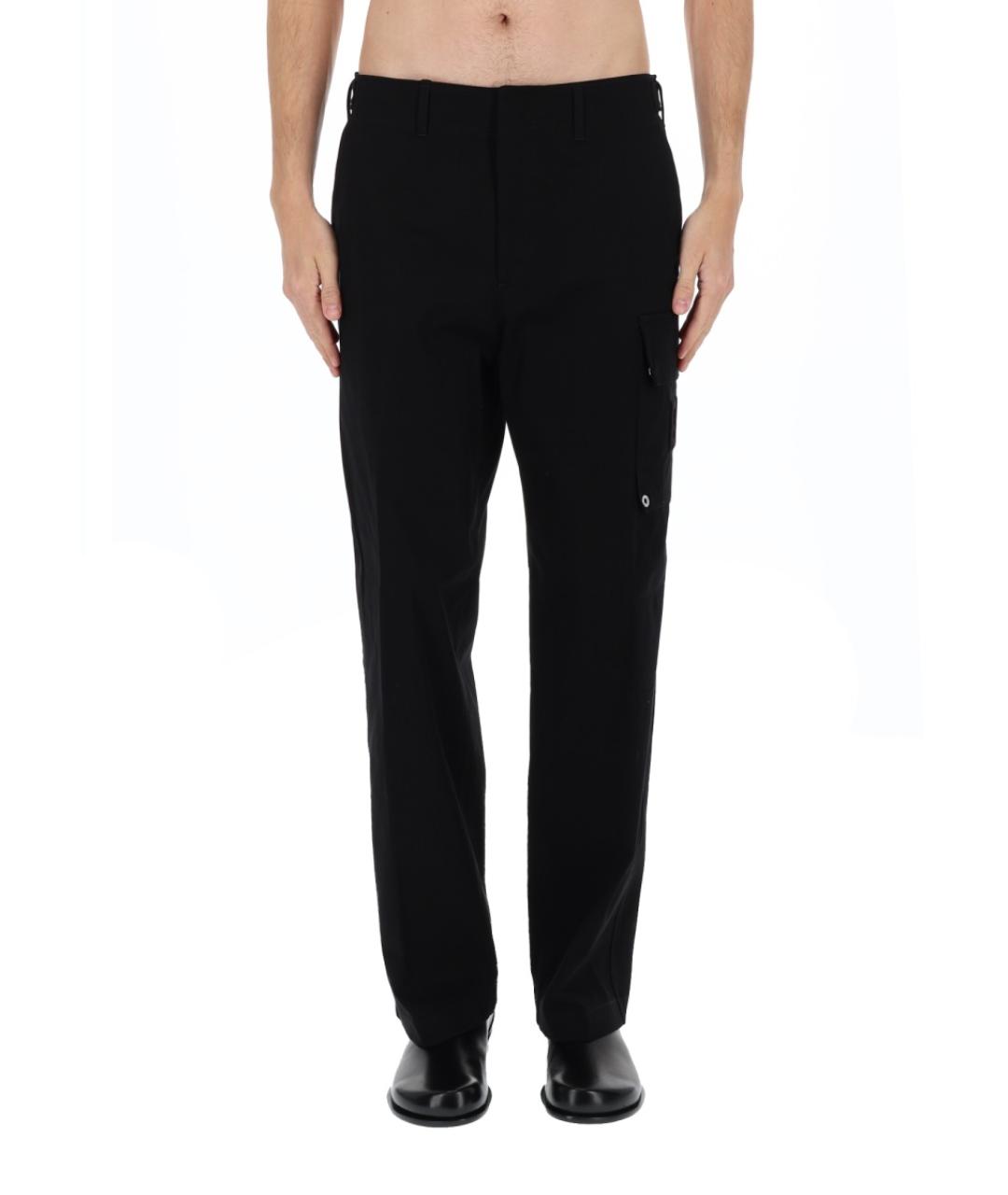 FENDI Черные хлопковые повседневные брюки, фото 6