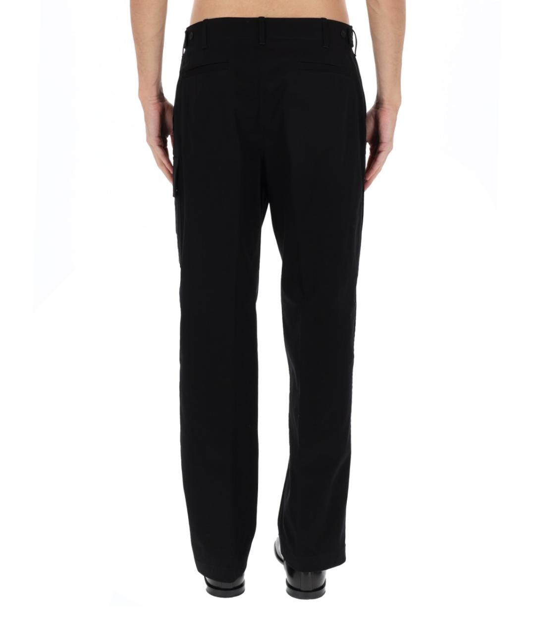 FENDI Черные хлопковые повседневные брюки, фото 5