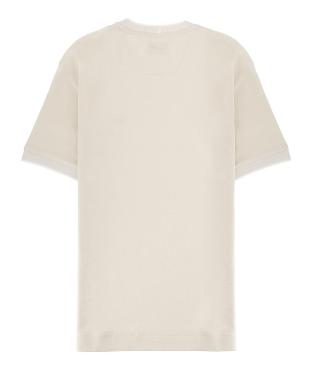 HUGO BOSS Белая хлопковая футболка, фото 2
