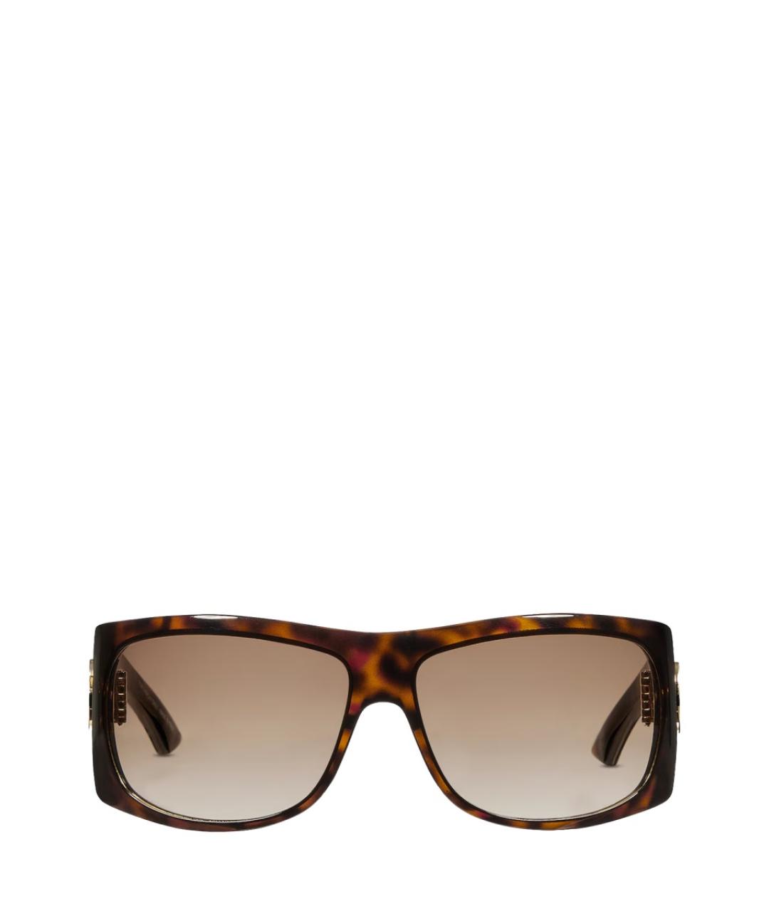 GUCCI Коричневые пластиковые солнцезащитные очки, фото 1