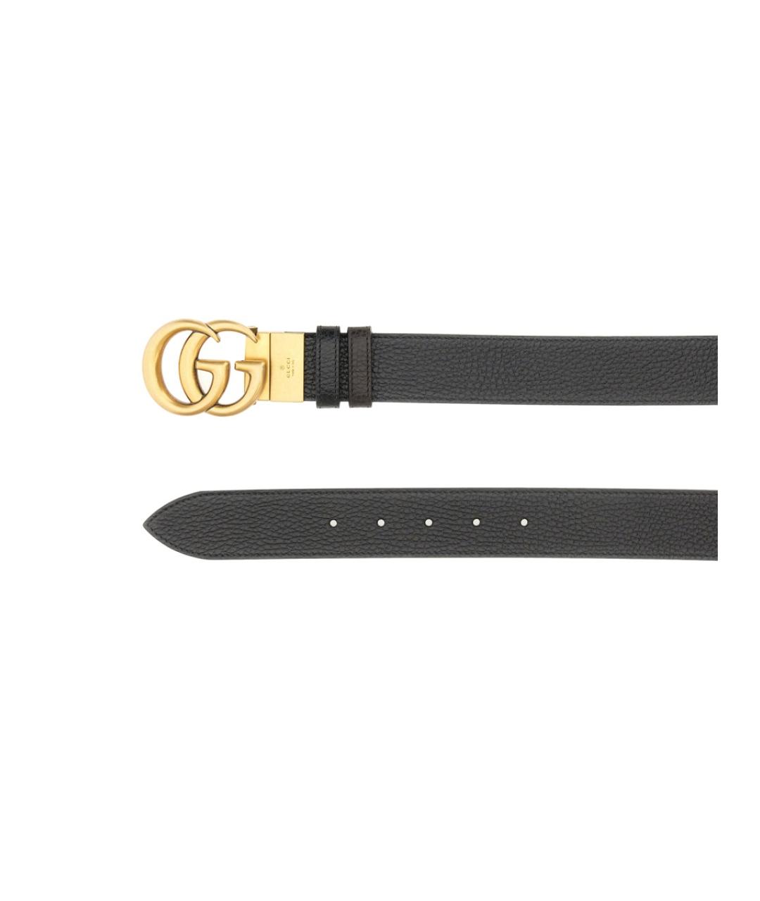 GUCCI Черный кожаный ремень, фото 2