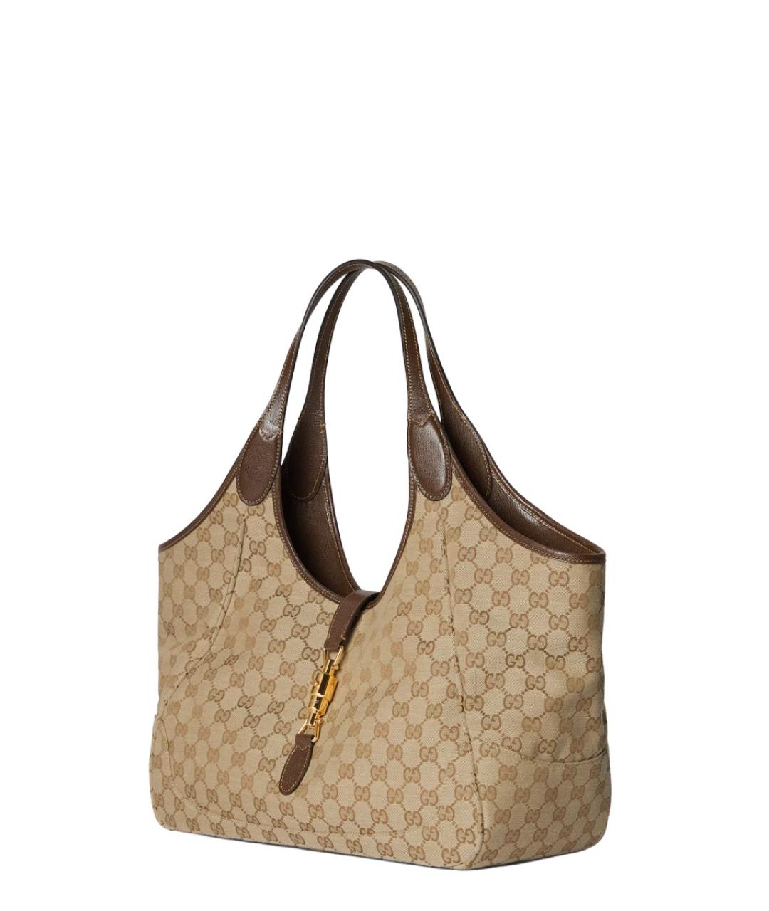 GUCCI Бежевая синтетическая сумка тоут, фото 3