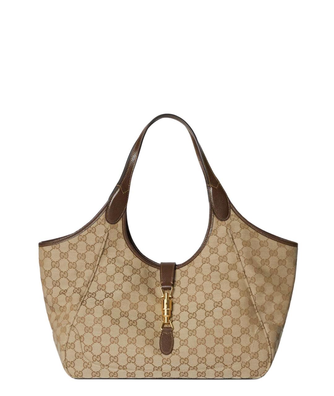 GUCCI Бежевая синтетическая сумка тоут, фото 1