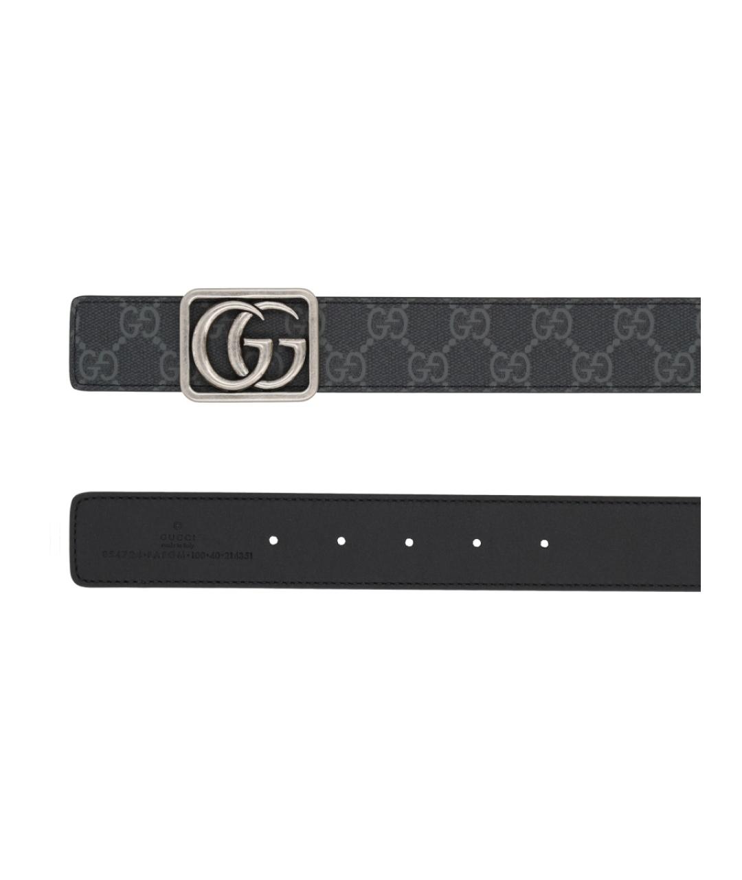 GUCCI Черный кожаный ремень, фото 2