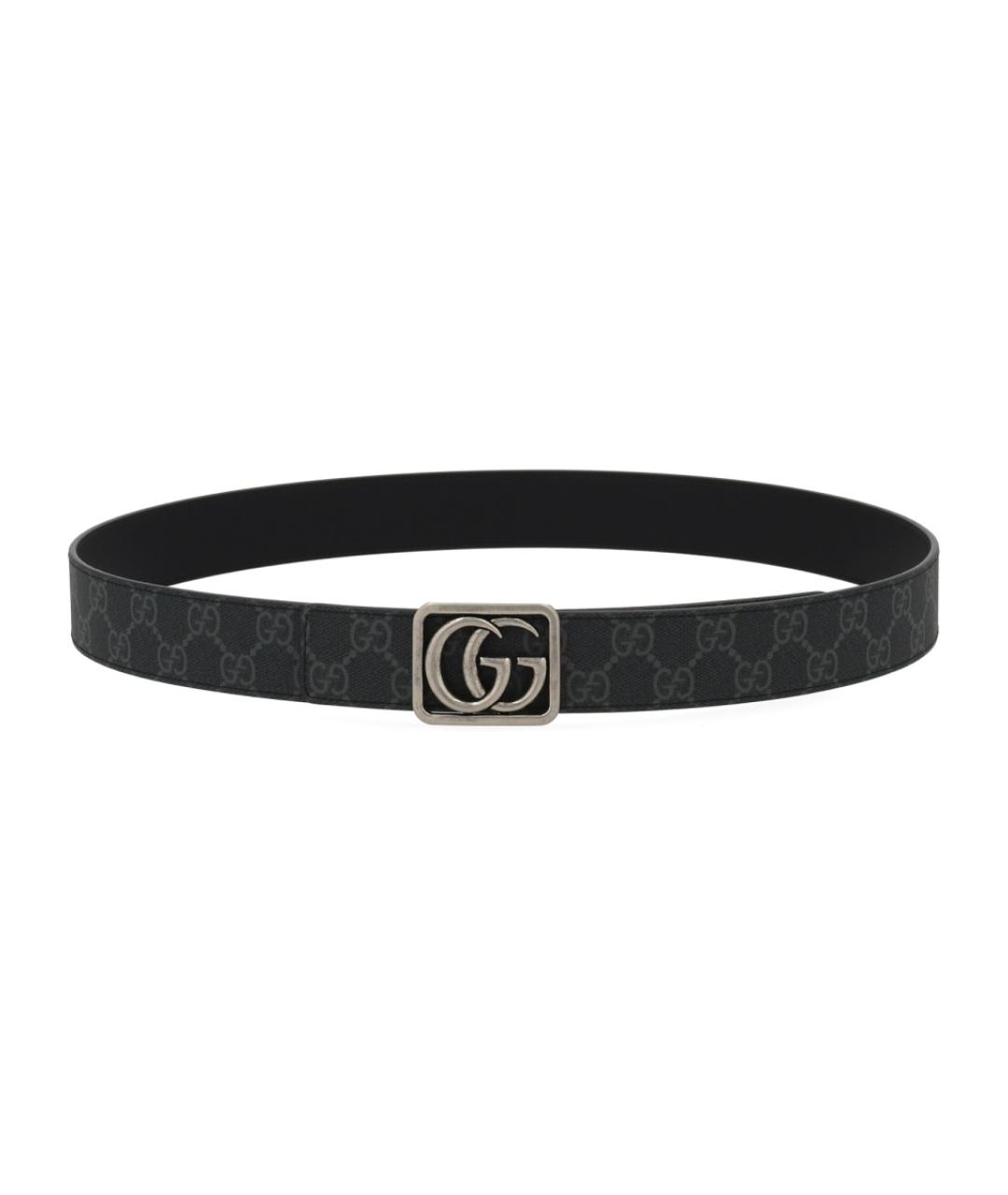 GUCCI Черный кожаный ремень, фото 1