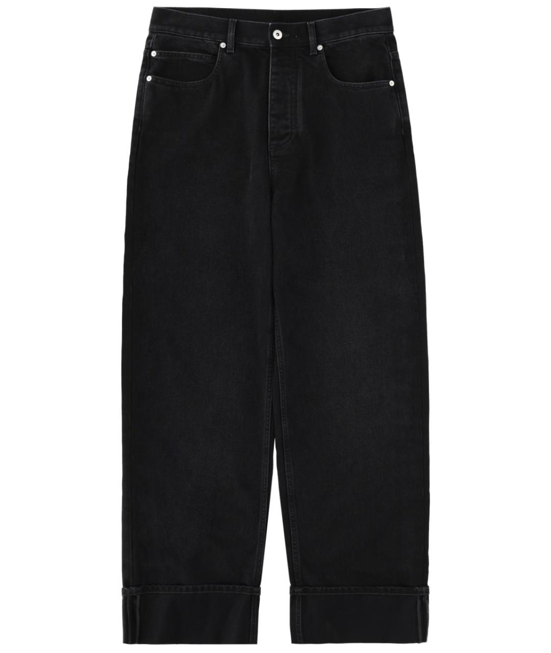 BOTTEGA VENETA Черные хлопковые повседневные брюки, фото 1