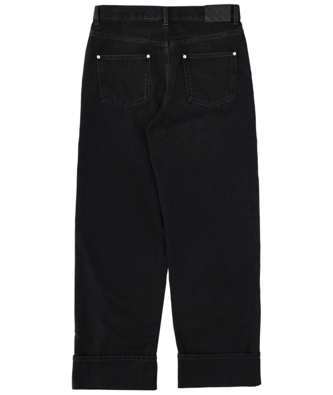 BOTTEGA VENETA Черные хлопковые повседневные брюки, фото 2