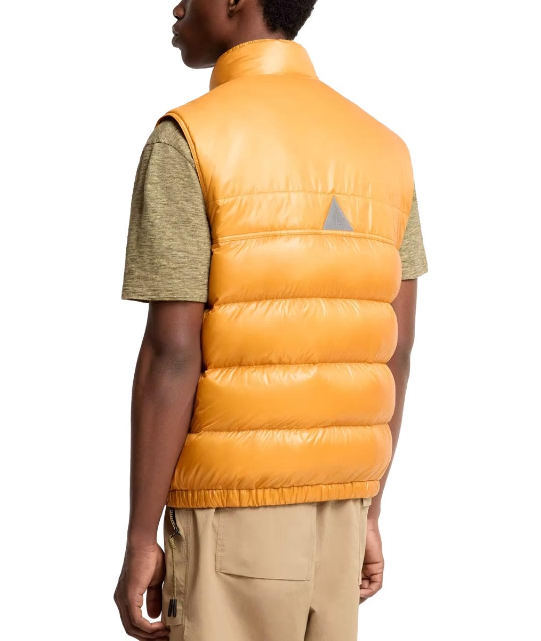 MONCLER GRENOBLE Желтый полиамидовый жилет, фото 4
