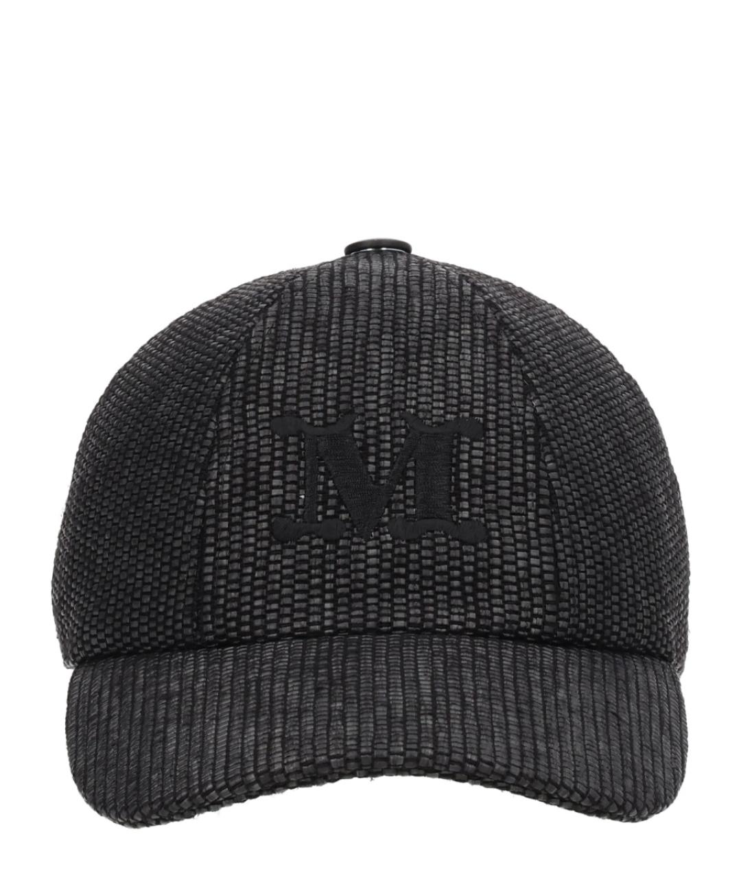 MAX MARA Черная хлопковая кепка, фото 1