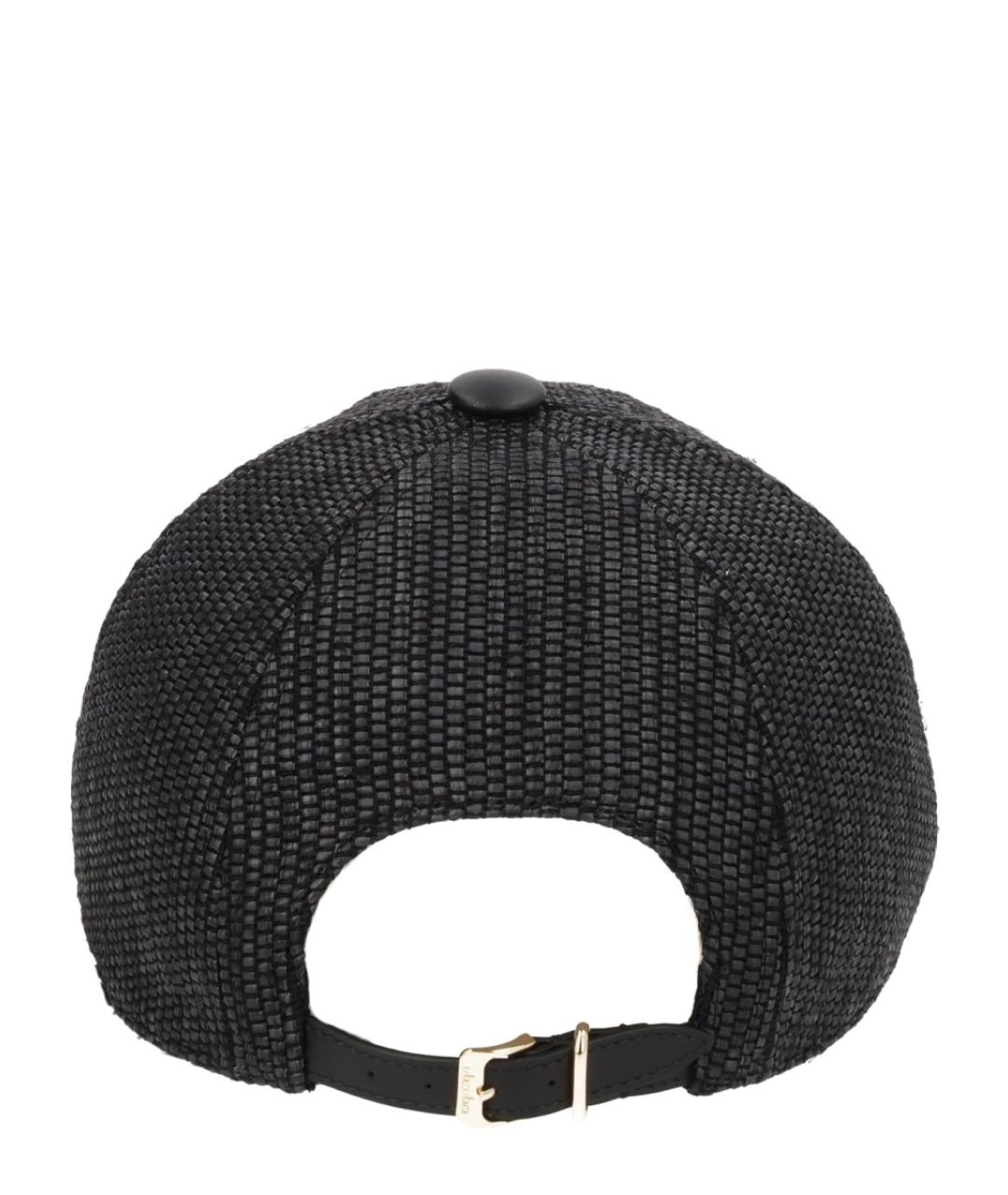 MAX MARA Черная хлопковая кепка, фото 2