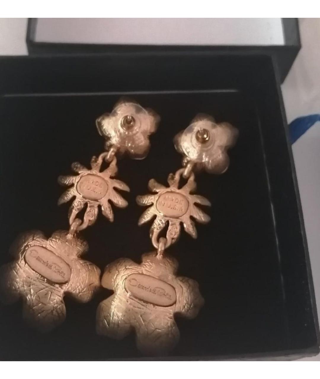 OSCAR DE LA RENTA Золотые позолоченные серьги, фото 4