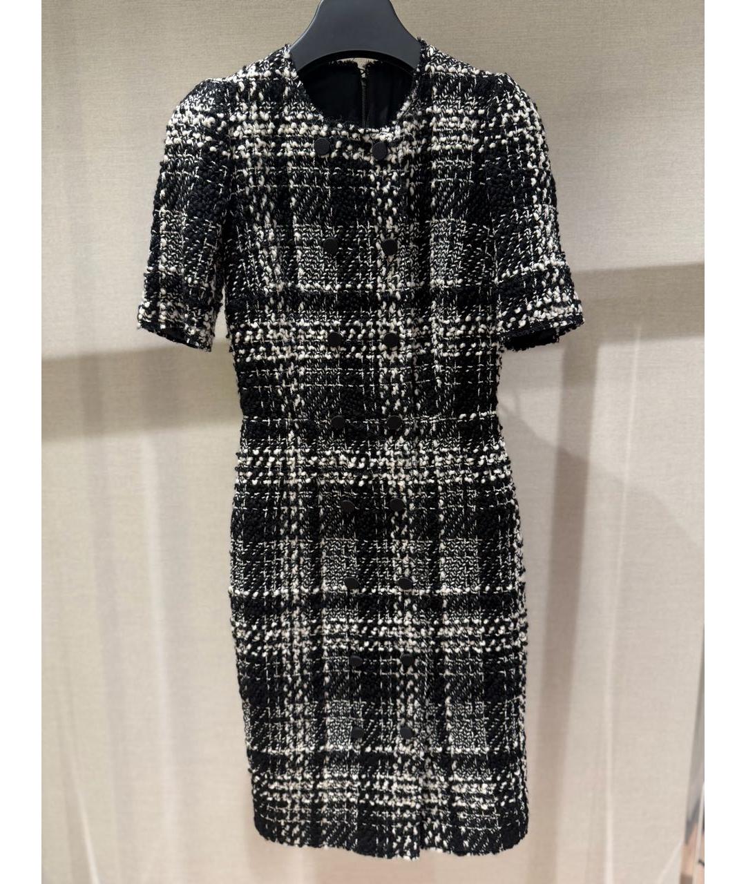 DOLCE&GABBANA Черное шерстяное повседневное платье, фото 6