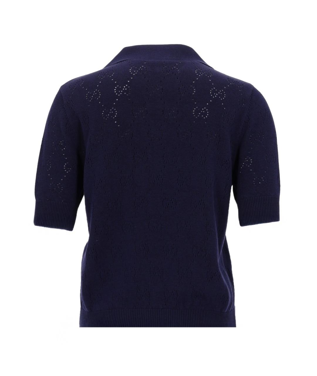 GUCCI Синяя шелковая блузы, фото 3