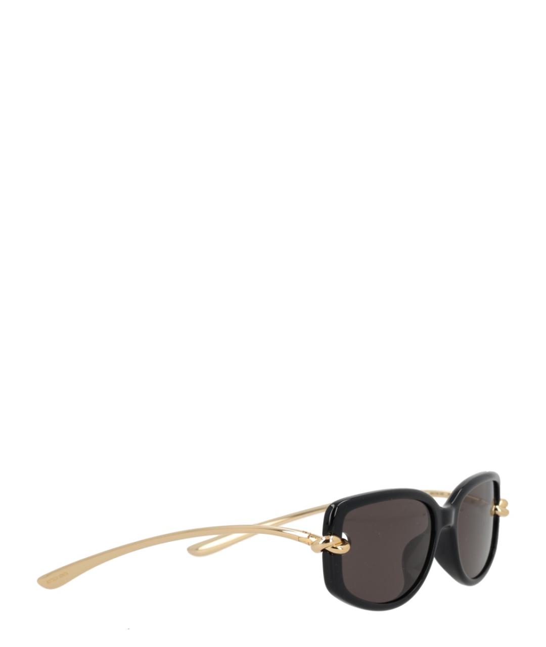 BOTTEGA VENETA Черные металлические солнцезащитные очки, фото 1