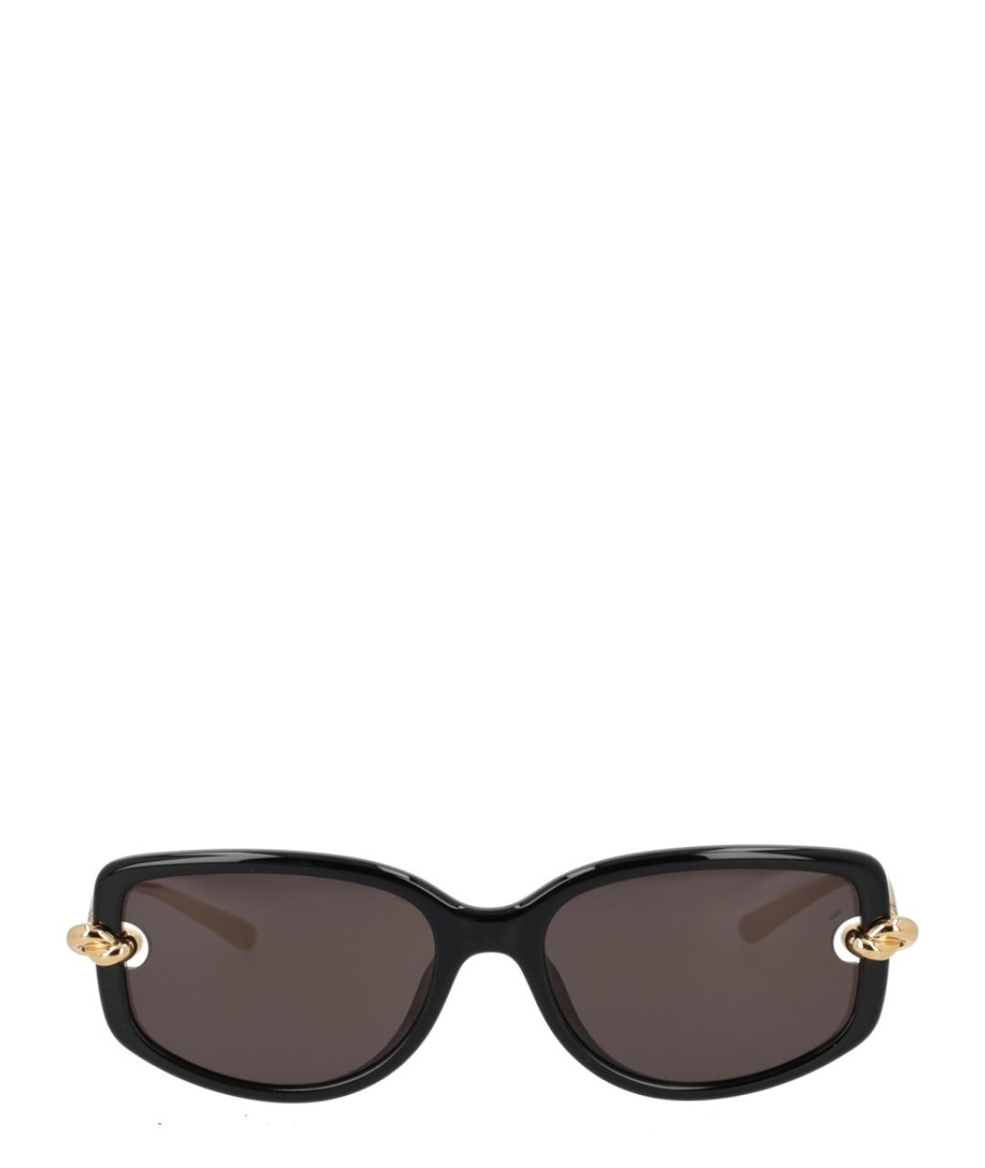 BOTTEGA VENETA Черные металлические солнцезащитные очки, фото 2