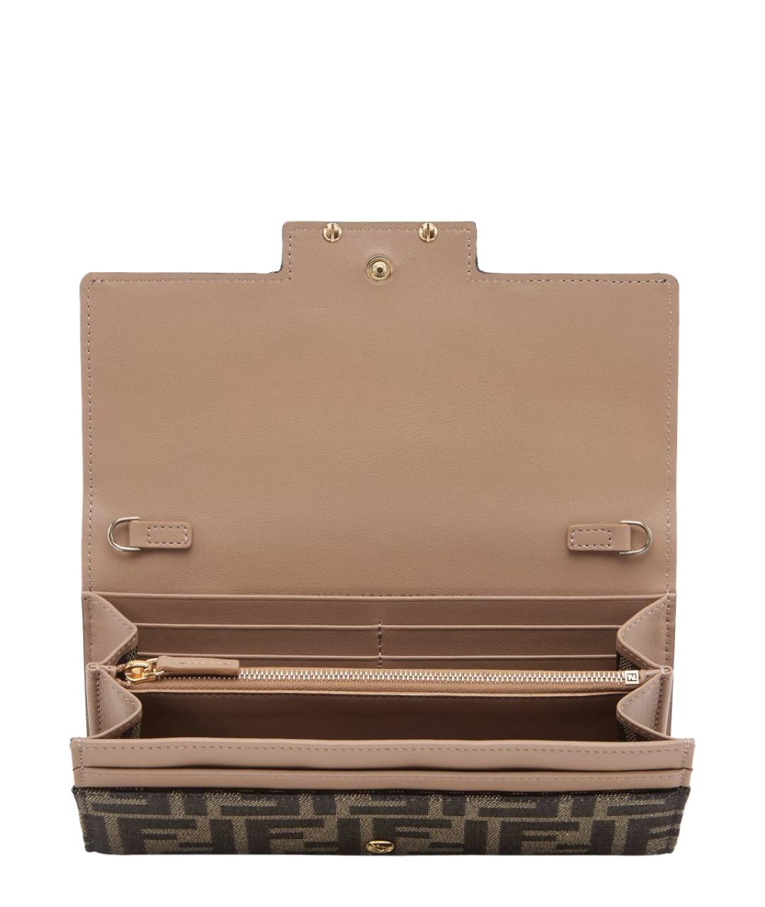 FENDI Коричневый кошелек, фото 5