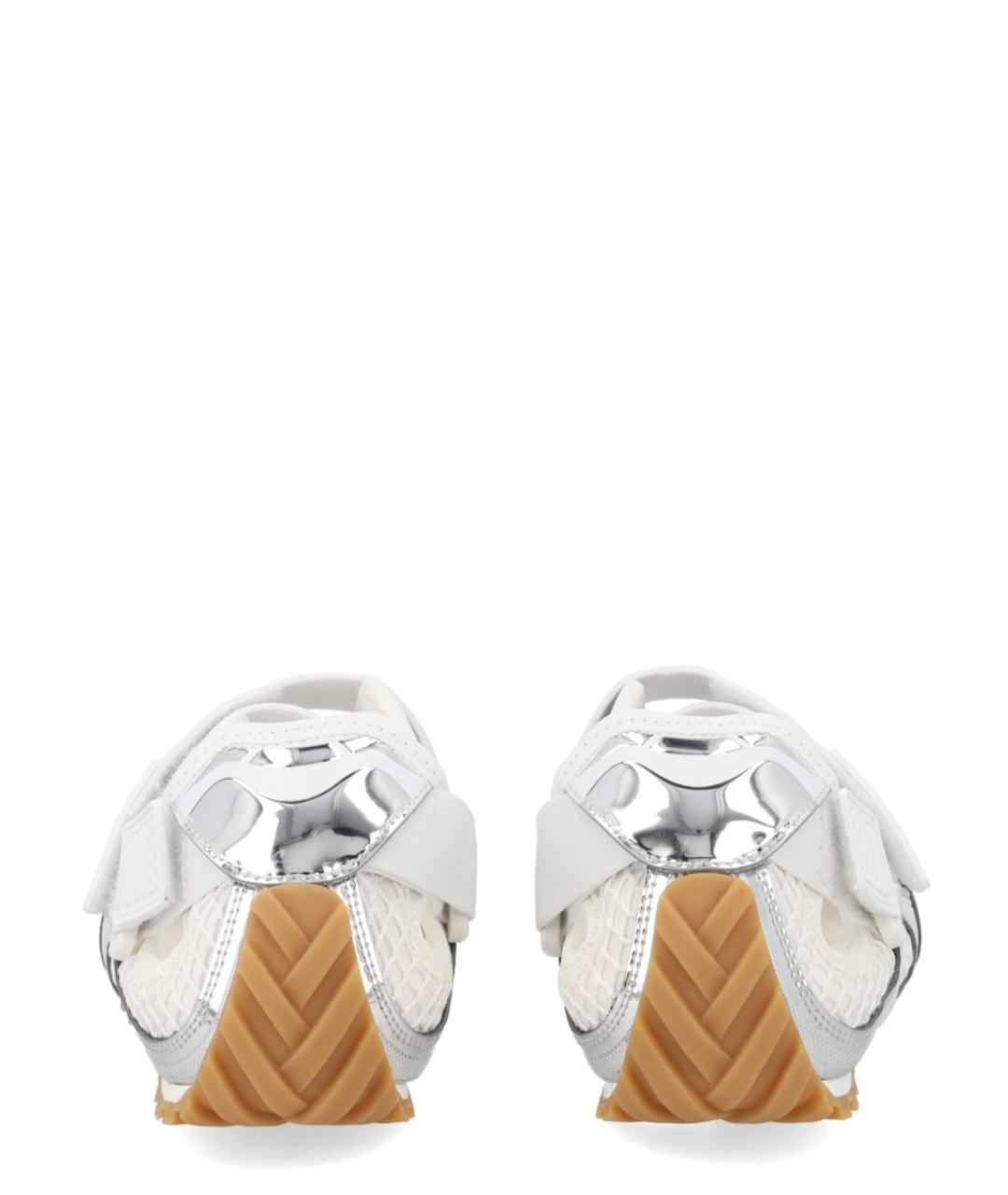 BOTTEGA VENETA Белые текстильные кроссовки, фото 4