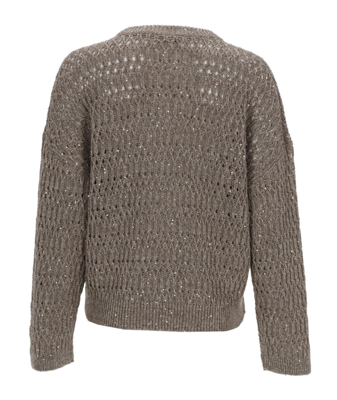 BRUNELLO CUCINELLI Бежевый льняной джемпер / свитер, фото 2